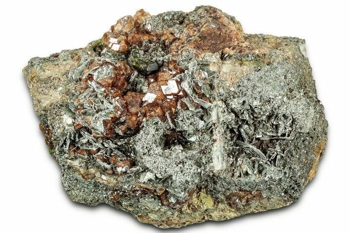 Andradite-Grossular Garnets w/ Clinochlore & Epidote - Mali #330502
